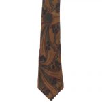 Pelo silk tie with brown background