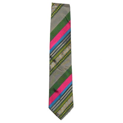 Etro diagonal striped design silk tie