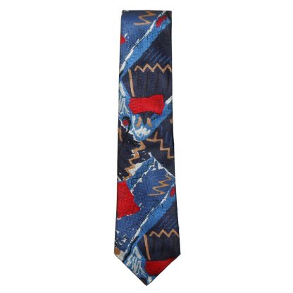 Abstract design silk tie by Hugo Boss