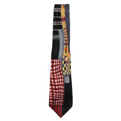 Graphic design silk tie MG Firenze