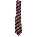 Vintage hand made diagonal stripe silk tie