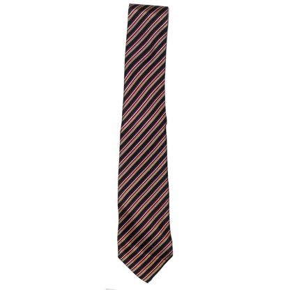 Vintage hand made diagonal stripe silk tie