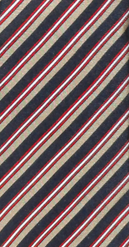 Vintage hand made diagonal stripe silk tie