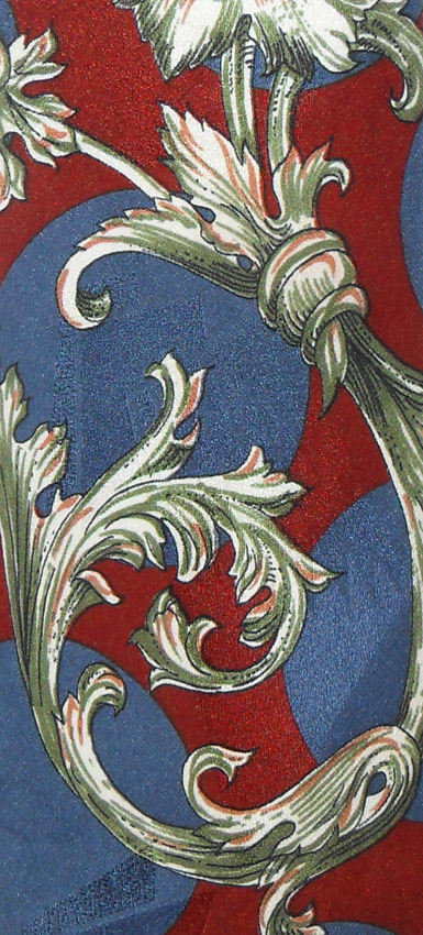 Vintage floral design jacquard silk tie