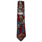 Vintage floral design jacquard silk tie
