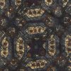 Hand printed cotton tie in shades of brown