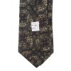 Hand printed cotton tie in shades of brown