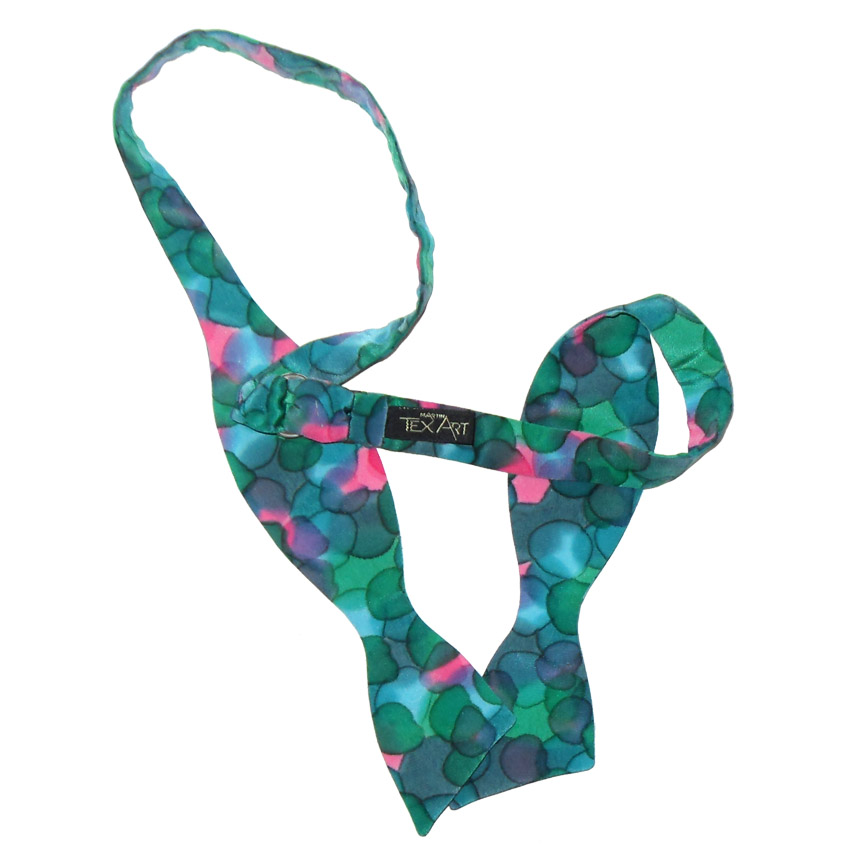 Colourful self tie silk bow tie