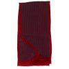 Dark red and blue striped long silk scarf by Robert Piguet