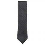 Dunhill silk tie with a grey herringbone design