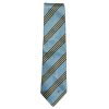 Light blue striped design silk tie by Dunhill