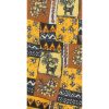 Silk tie with design of a tiger in yellow, brown, black and white