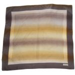 Geometric design vintage silk scarf in shades of brown by Tiktiner