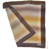 Geometric design vintage silk scarf in shades of brown by Tiktiner