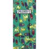 Green silk tie with a design of lions and African shields