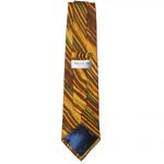 Natural Silk tie in brow, dark gold and green
