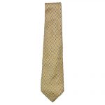 Vintage Pierre Cardin silk tie with yellow and brown design