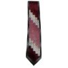 Silk satin tie with a geometric design by Stacy Adams