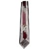 Silk satin tie with a geometric design by Stacy Adams