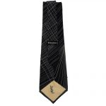 Vintage line design silk tie by Yves Saint Laurent