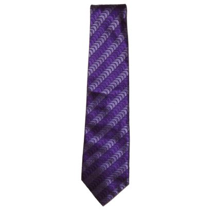 Textured silk tie in shades of purple by Ozwald Boateng