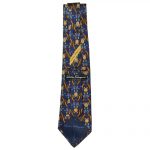 Silk tie by Salvatore Ferragamo with a design of a pipe smoker