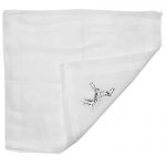 Dog design white pocket square