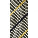 Zegna black white and yellow striped tie