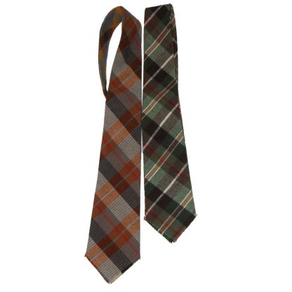 Tartan plaid tie with four different designs