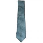 Light blue design tie by Hermes Paris