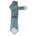 Light blue design tie by Hermes Paris