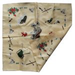 Alpine design silk pocket square