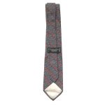 Christian Dior grey silk tie with a blue and red design