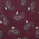 Christian Dior burgundy background and paisley design silk tie