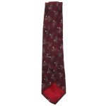 Christian Dior burgundy background and paisley design silk tie