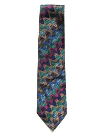 Missoni vintage vibrant multi colour silk tie