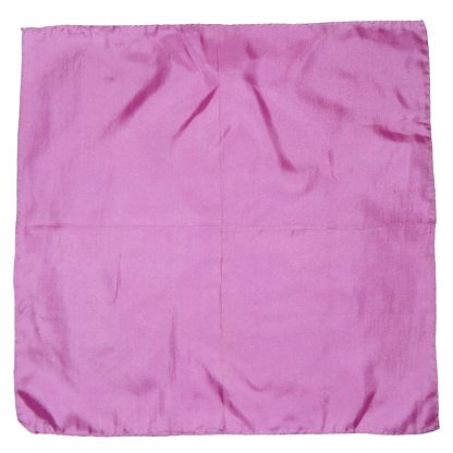 Mauve silk pocket square with hand rolled edges