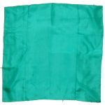 Emerald green silk pocket square with hand rolled edges