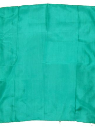 Emerald green silk pocket square with hand rolled edges