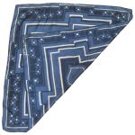 Richard Allan blue and white flower design silk scarf