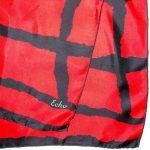 Echo red and black long silk scarf