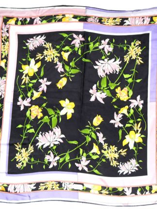 Basile flower design silk scarf