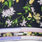 Basile flower design silk scarf