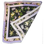 Basile flower design silk scarf