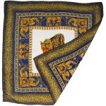 Leopard design silk scarf