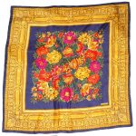 Harvé Benard flower design silk scarf