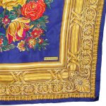 Harvé Benard flower design silk scarf