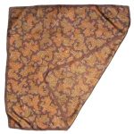 Brown paisley design silk scarf