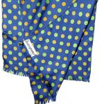 Jacqmar blue, green and orange spot design long scarf