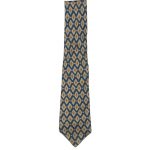 Pierre Balmain silk tie with blue and ochre design